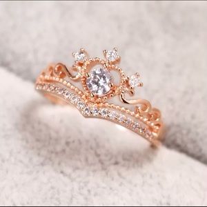Women jewelry high quality promise crown rings